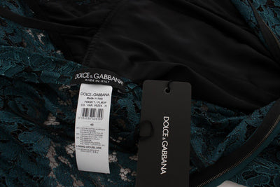 Blue Floral Lace Bodycon Maxi Ball Dress