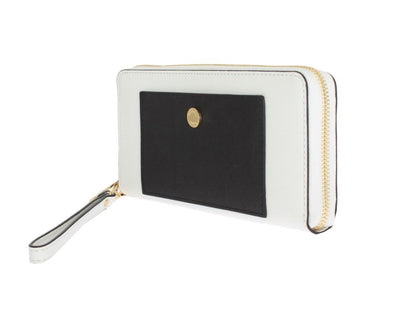 White Black GREENWICH Continental Wallet