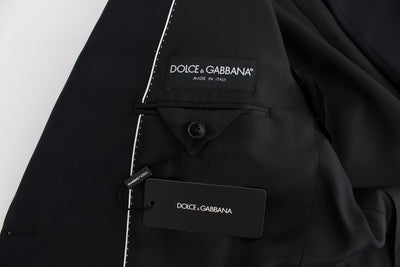 Black Wool Long Double Blazer Jacket Coat