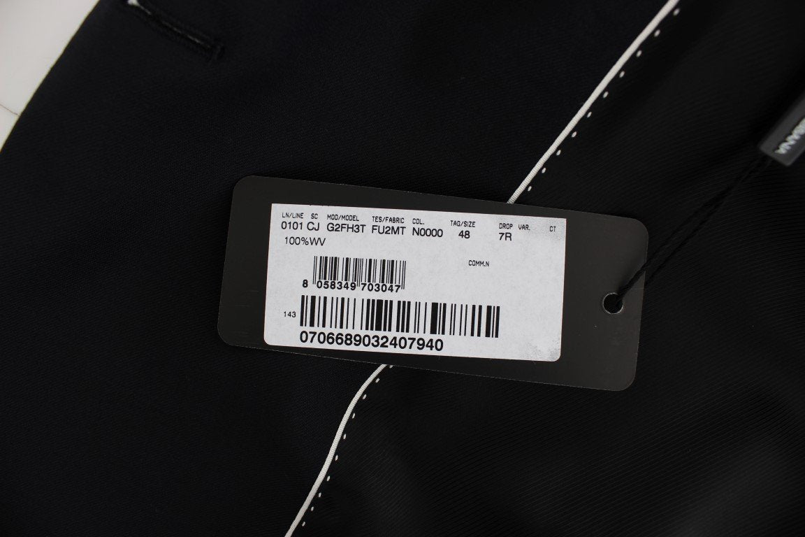 Black Wool Long Double Blazer Jacket Coat