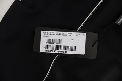 Black Wool Long Double Blazer Jacket Coat