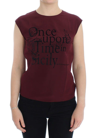 Bordeaux 'Once Upon A Time In Sicily' silk blouse
