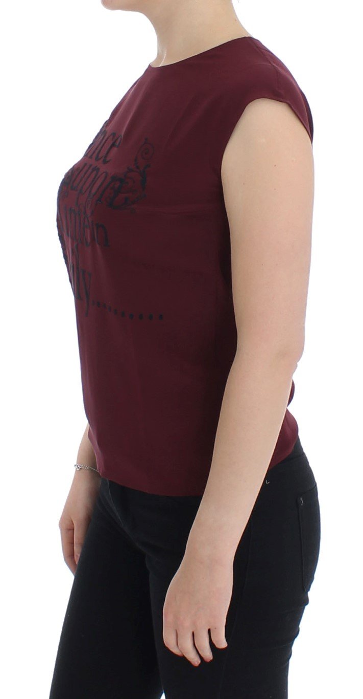 Bordeaux 'Once Upon A Time In Sicily' silk blouse