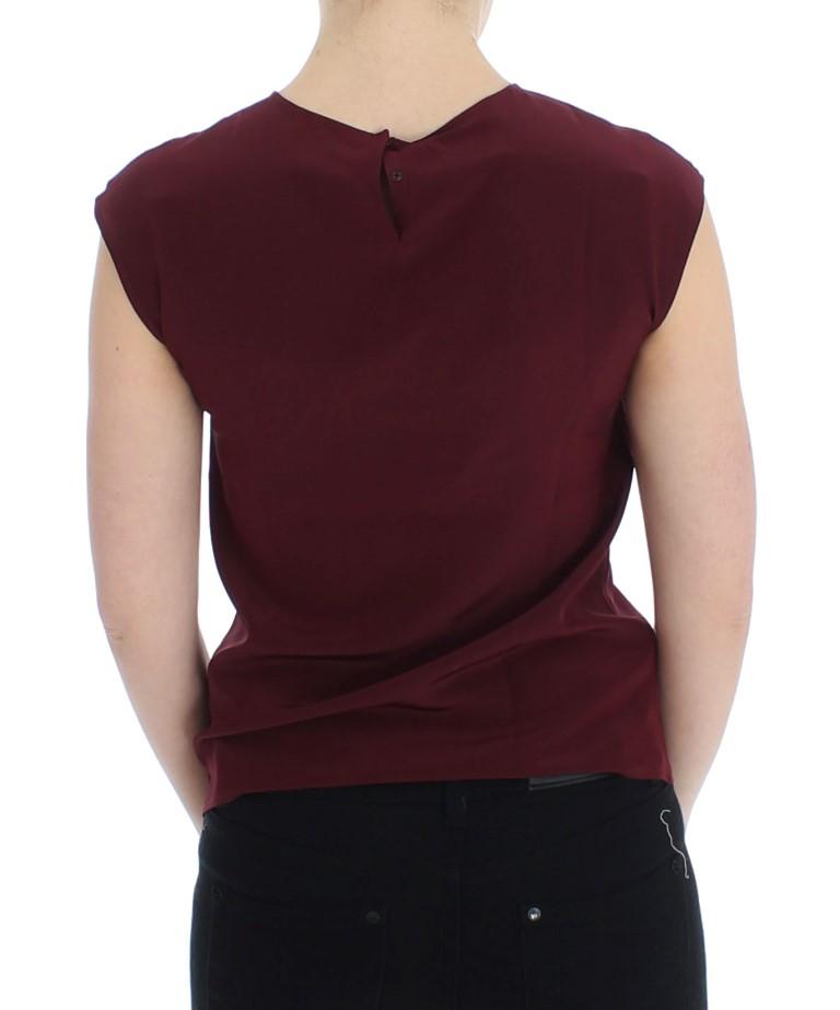Bordeaux 'Once Upon A Time In Sicily' silk blouse