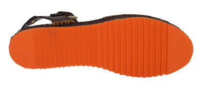 Orange Brocade Espadrilles Sandals