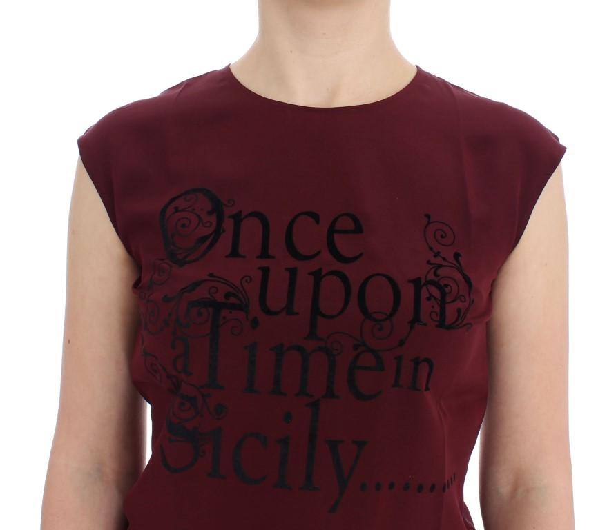 Bordeaux 'Once Upon A Time In Sicily' silk blouse