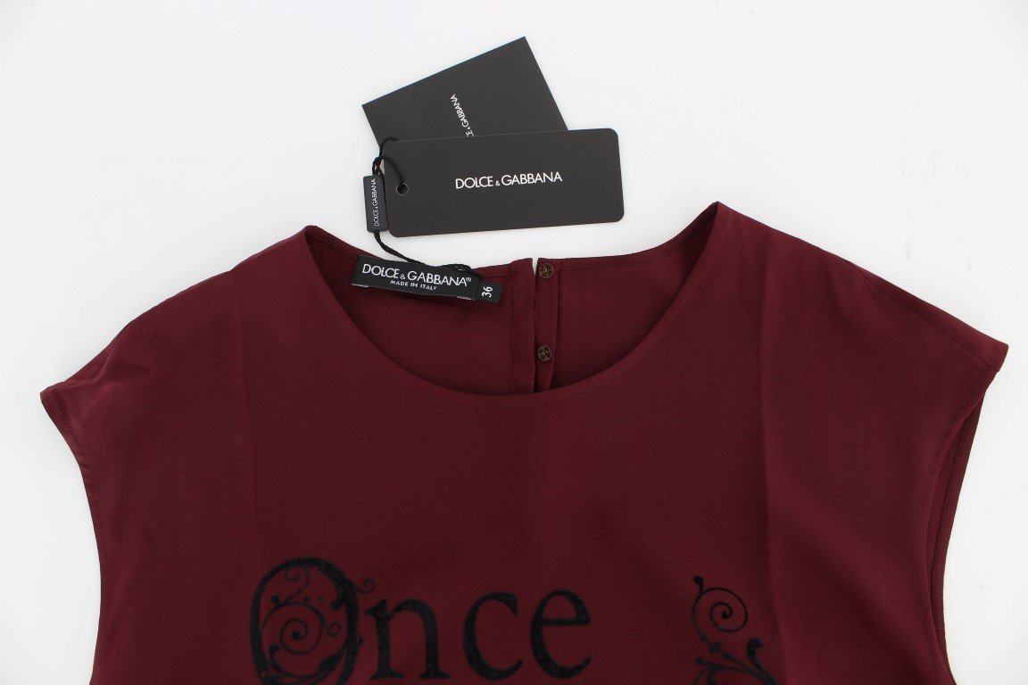 Bordeaux 'Once Upon A Time In Sicily' silk blouse