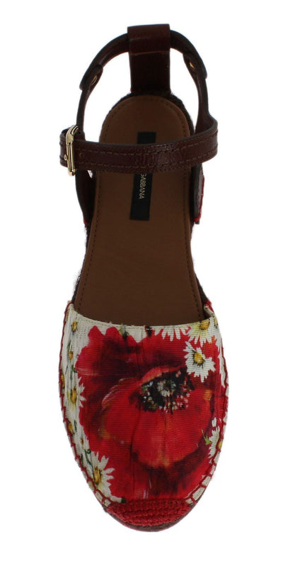 Floral Brocade Espadrilles Sandals