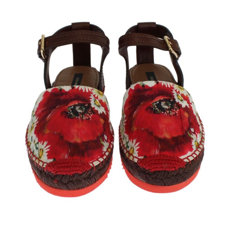 Floral Brocade Espadrilles Sandals