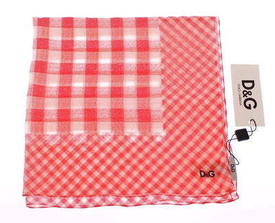 Red Checkered Cotton Scarf