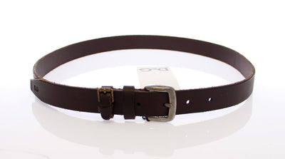 Brown Leather Logo Belt