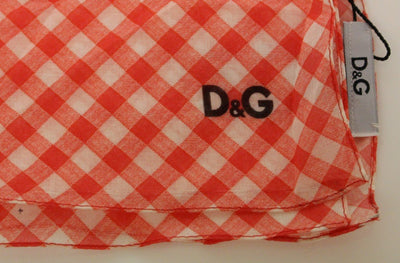 Red Checkered Cotton Scarf