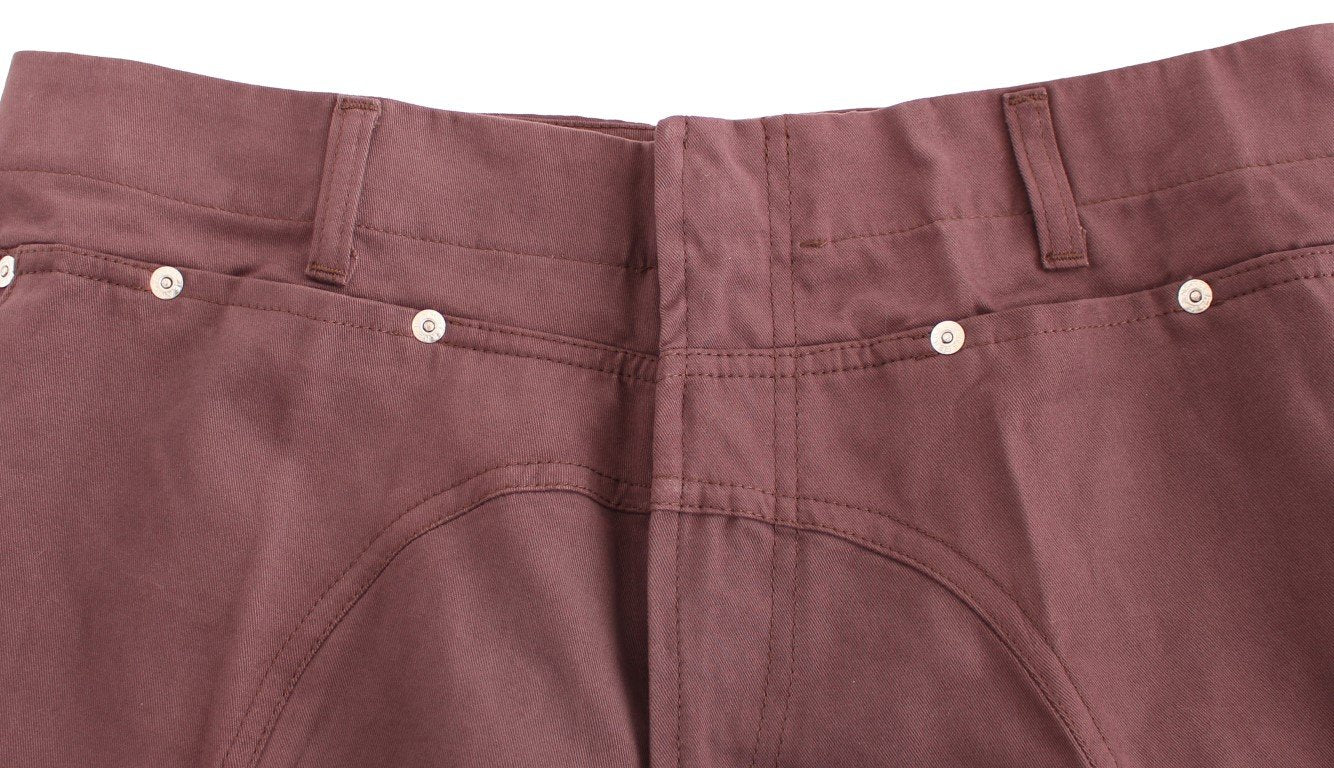 Bordeaux Cotton Straight Fit Jeans