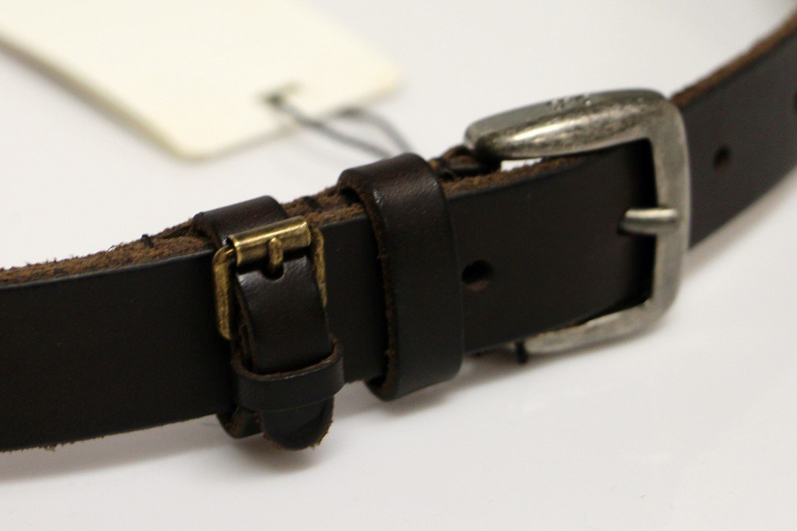 Brown Leather Logo Belt