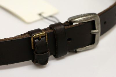 Brown Leather Logo Belt