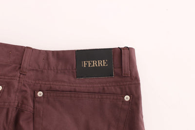 Bordeaux Cotton Straight Fit Jeans