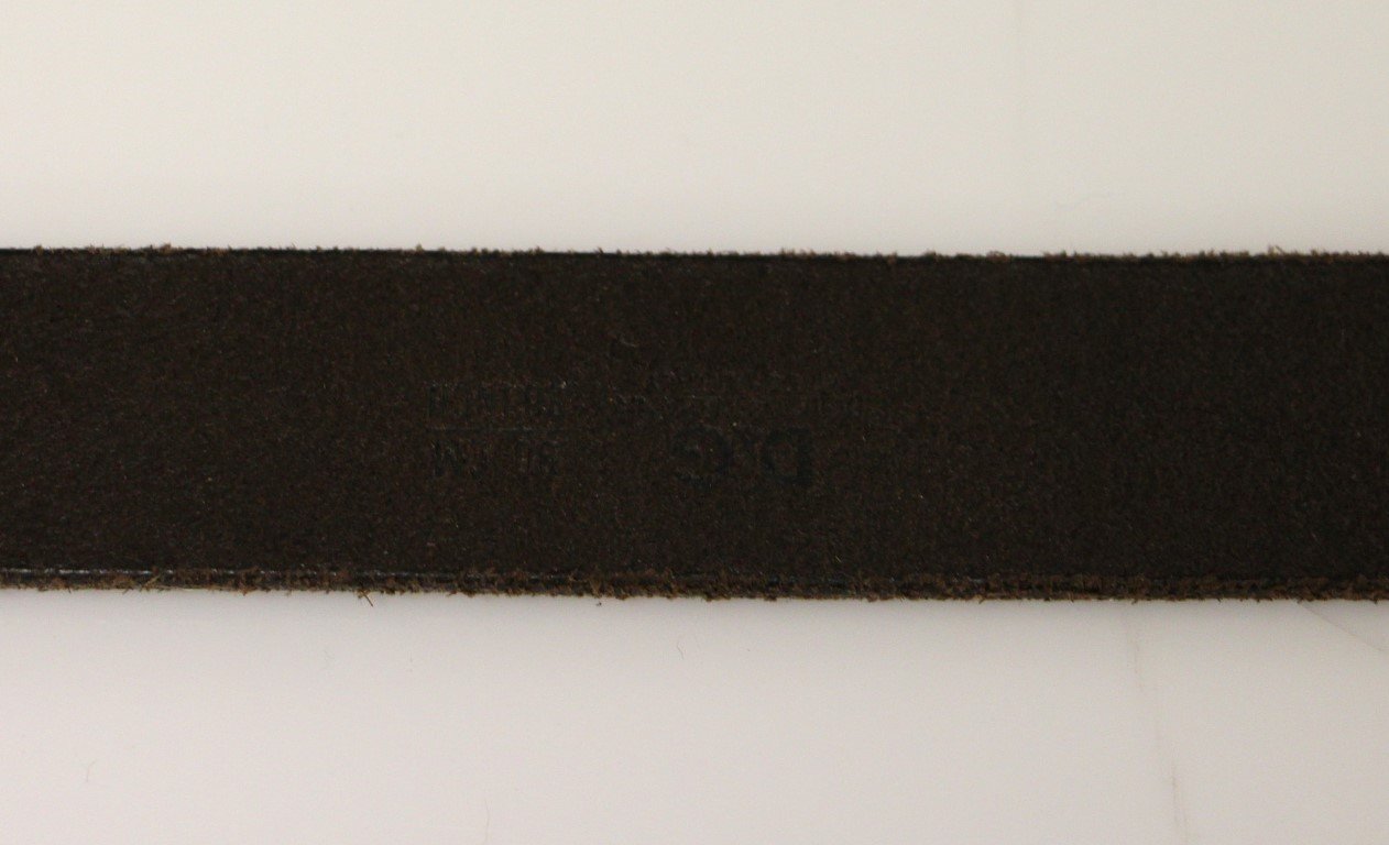 Brown Leather Logo Belt