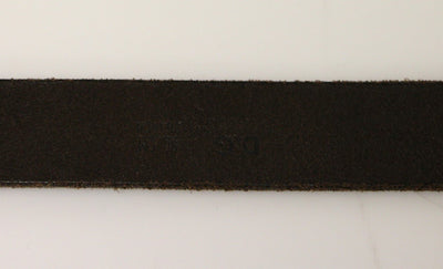 Brown Leather Logo Belt