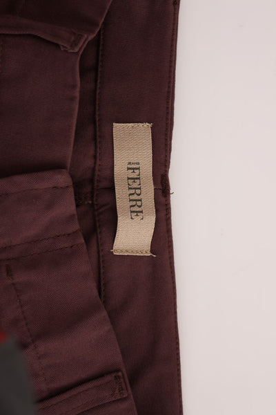Bordeaux Cotton Straight Fit Jeans