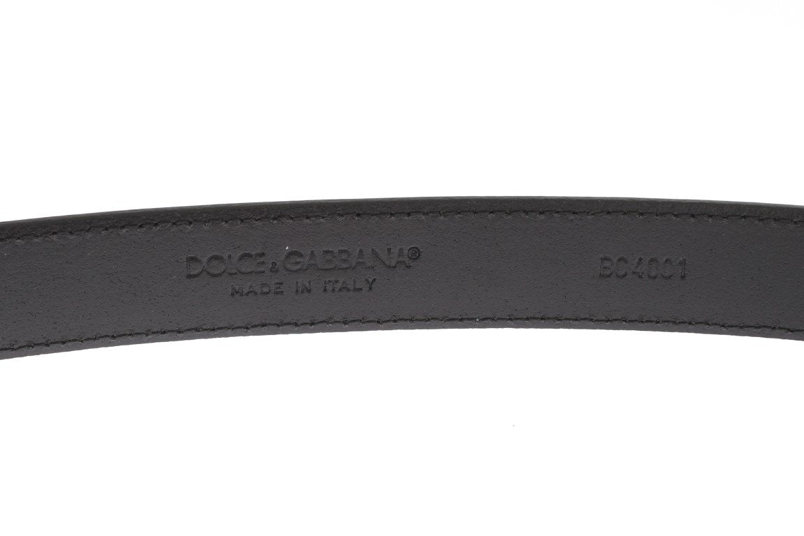 Blue Leather Silver Buckle Waist Belt