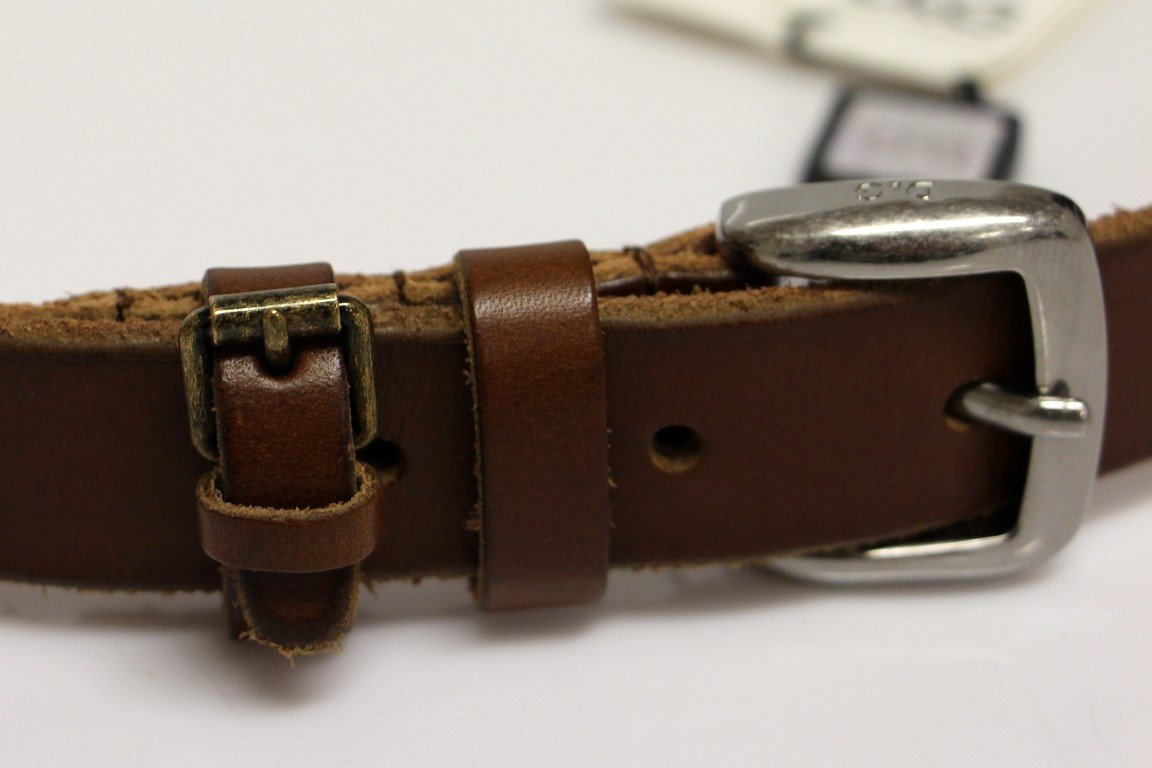 Brown Leather Logo Belt