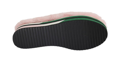 Pink Rabbit Fur Espadrilles Loafers