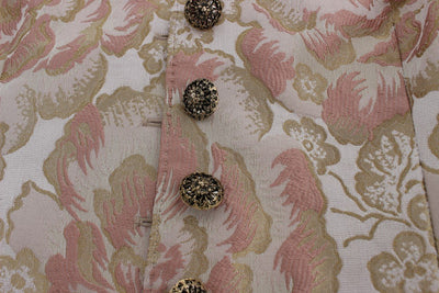 Pink Gold Baroque Silk Vest