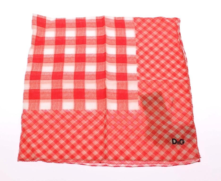 Red Checkered Cotton Scarf