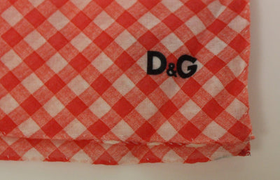Red Checkered Cotton Scarf