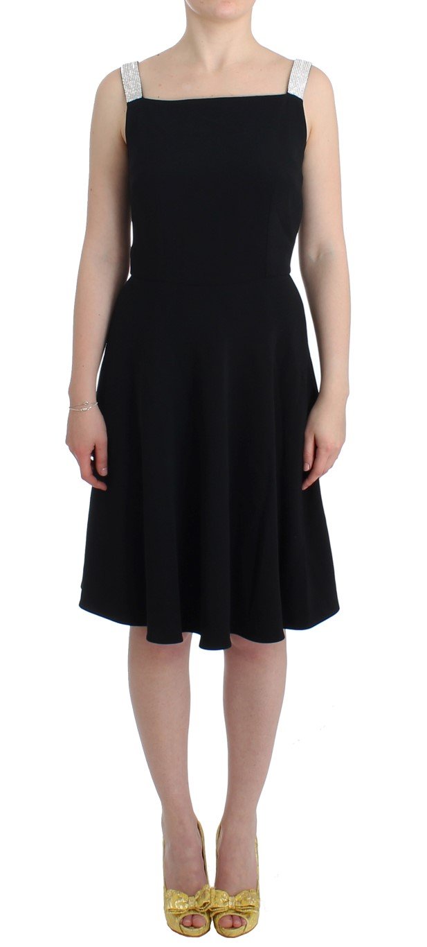 Black crystal embellished dress