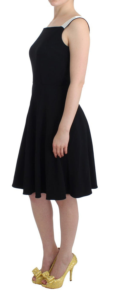 Black crystal embellished dress