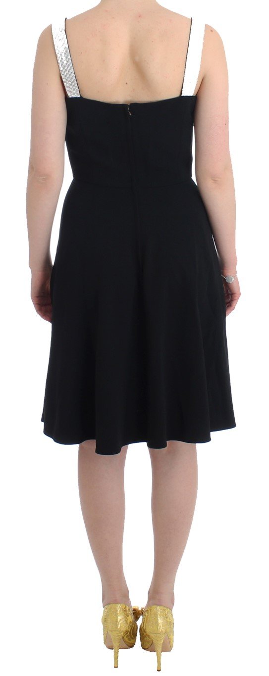 Black crystal embellished dress