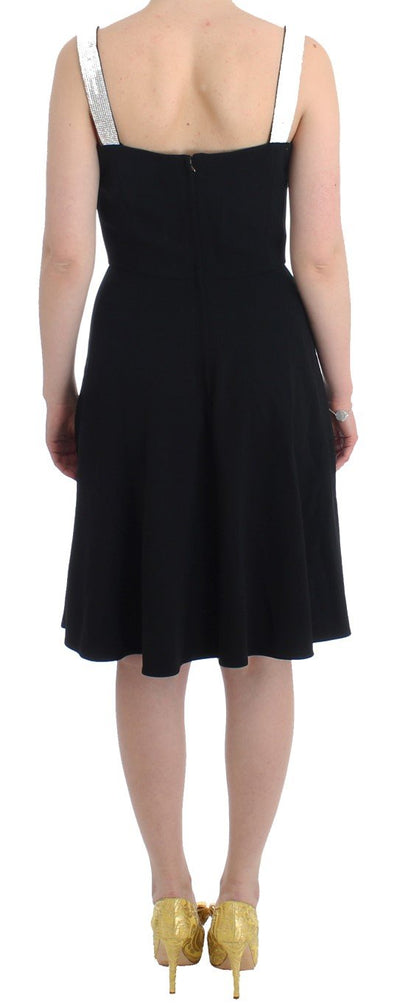 Black crystal embellished dress