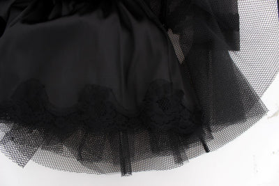 Black Netted Torero Full Length Maxi Dress