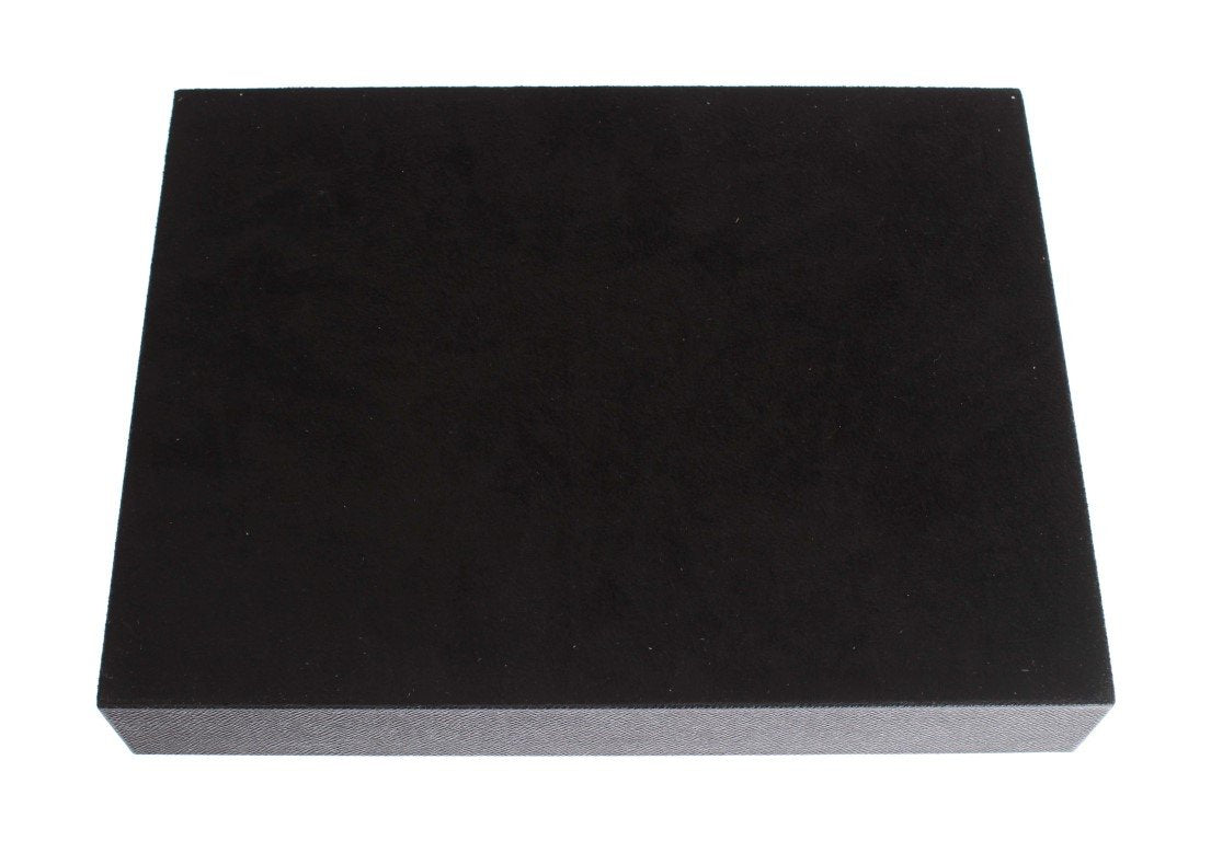 Black Leather Mens Desk Jewelry Organizer