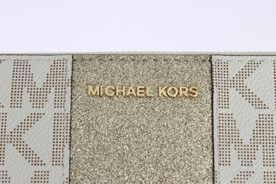 White CENTER STRIPE Continental Wallet