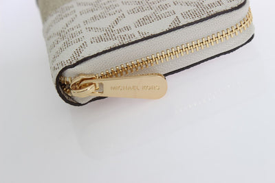 White CENTER STRIPE Continental Wallet