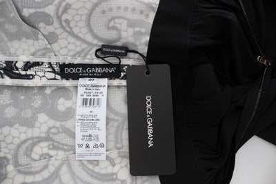 Black Floral Silk Empire Maxi Long Dress