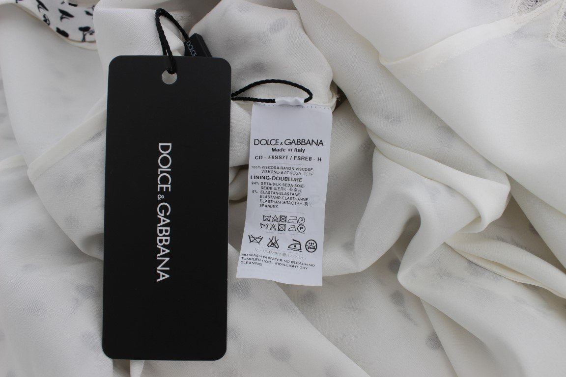 White Black Floral A-Line Shift Dress