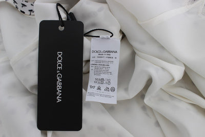 White Black Floral A-Line Shift Dress