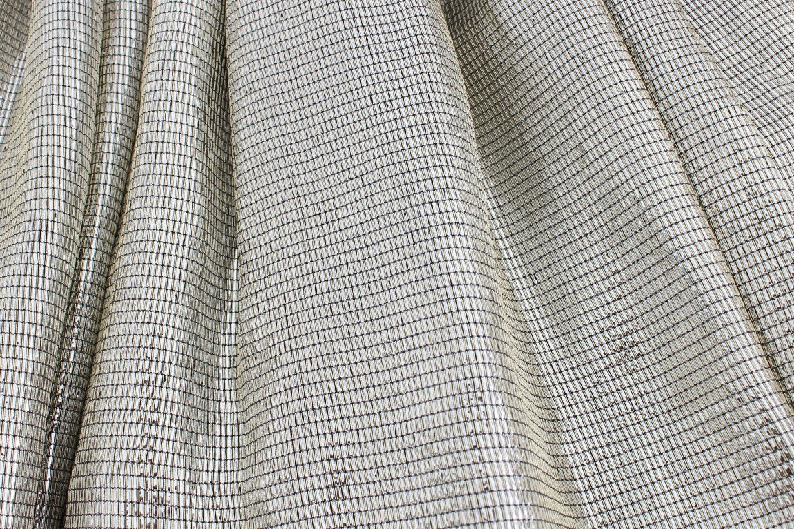 Gold Metallic Pleated Skirt