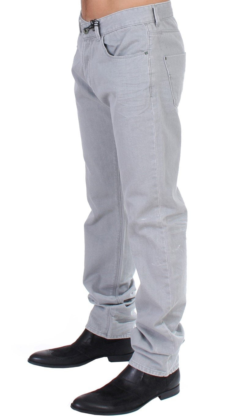 Gray denim regular fit jeans