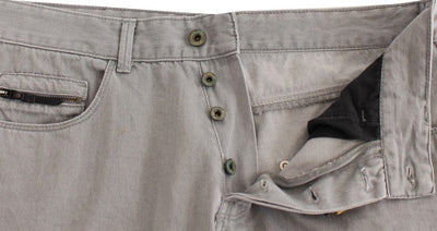 Gray denim regular fit jeans