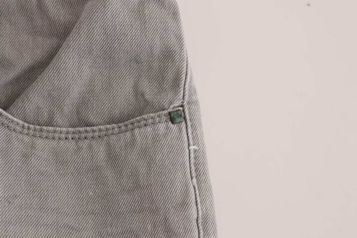 Gray denim regular fit jeans