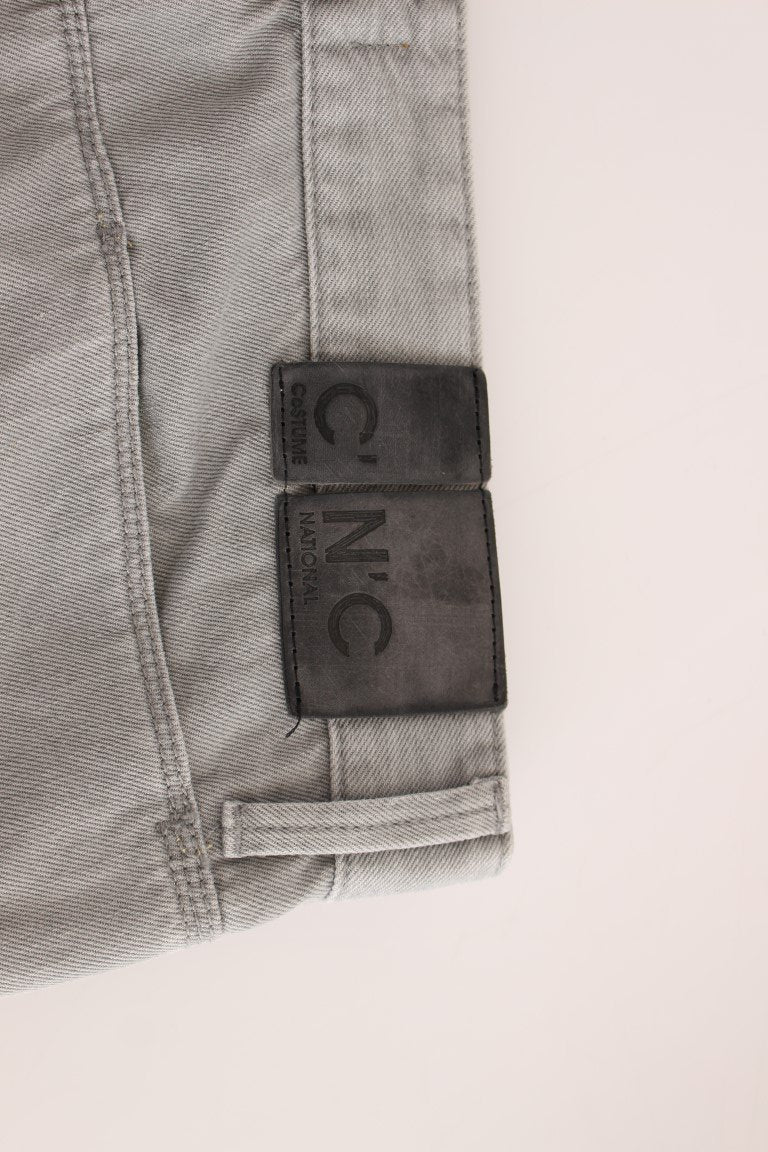 Gray denim regular fit jeans