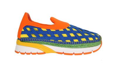 Orange Elastic Neoprene Espadrilles Shoes