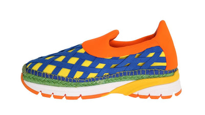 Orange Elastic Neoprene Espadrilles Shoes