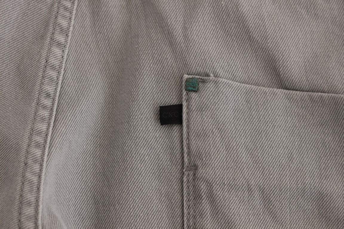 Gray denim regular fit jeans