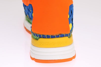 Orange Elastic Neoprene Espadrilles Shoes