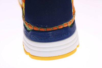 Orange Elastic Neoprene Espadrilles Shoes